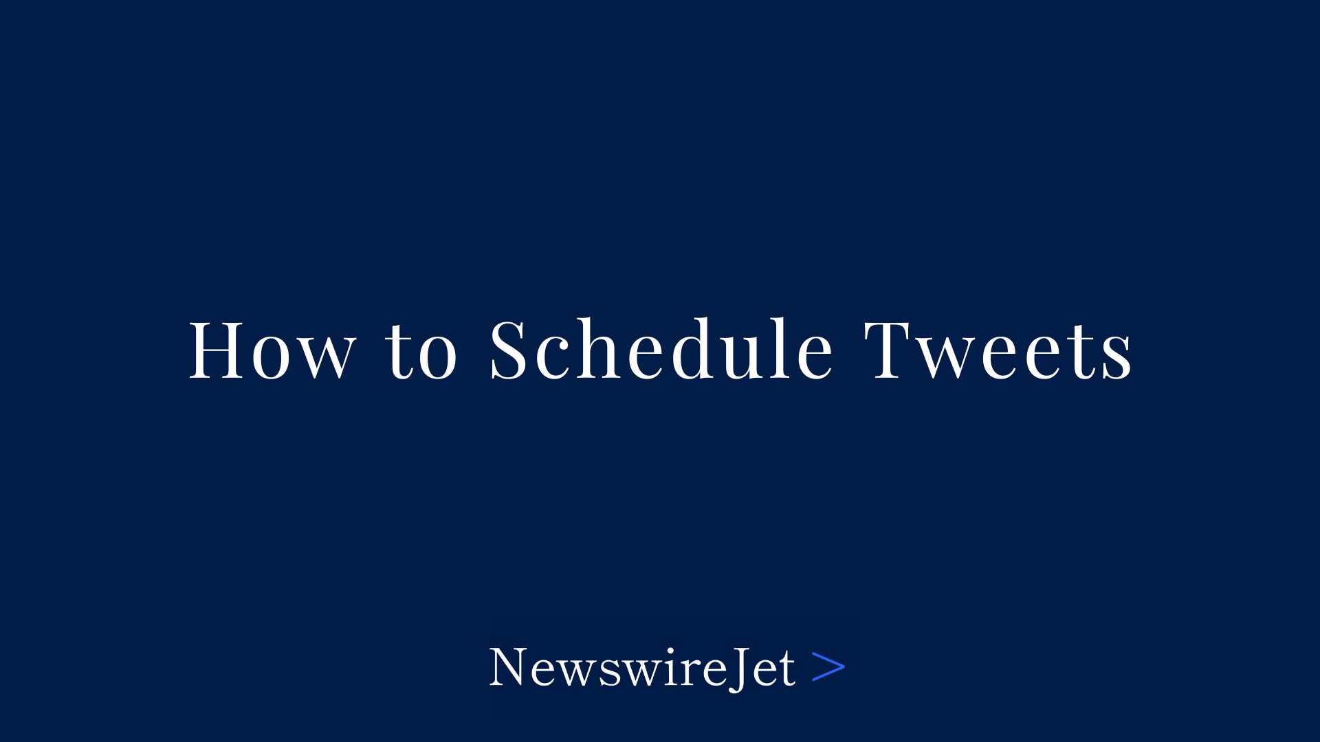 How to Schedule Tweets