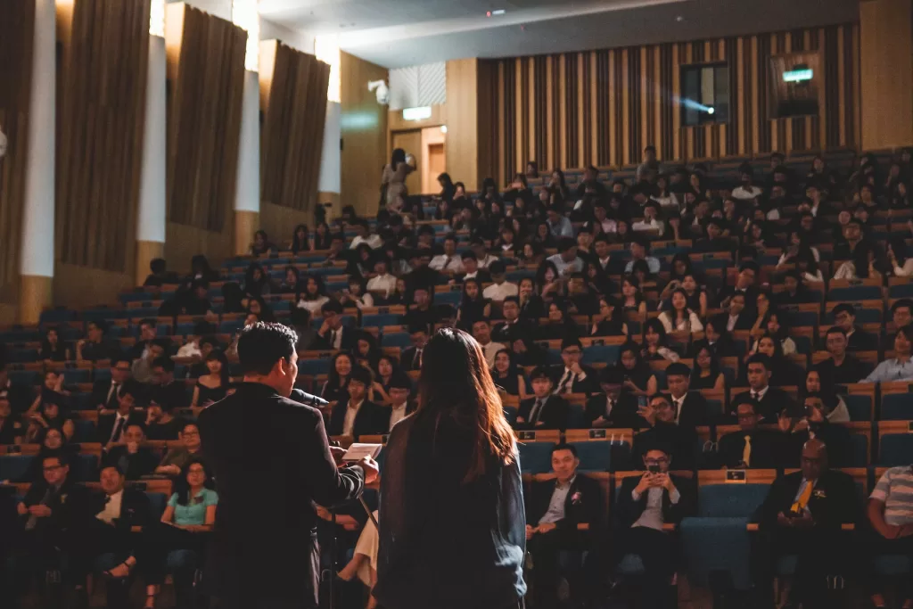 a picture showing an award ceremony