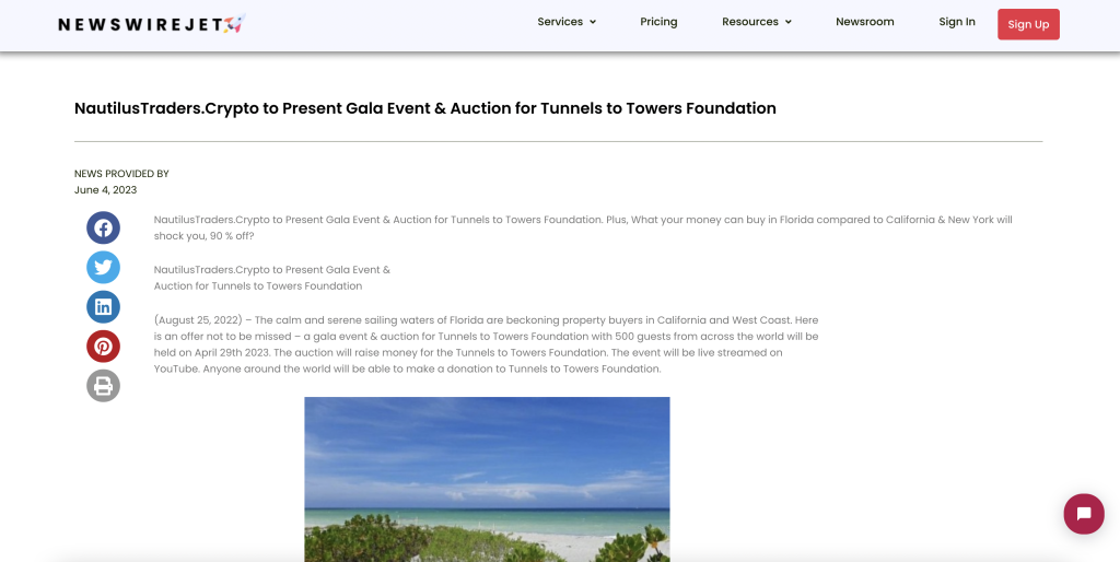 event press release example
