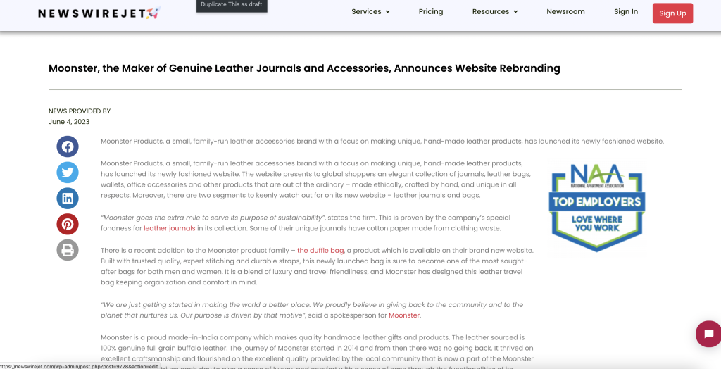 a sample of a rebranding press release