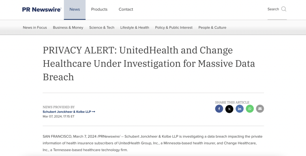 Crisis Management Press Release